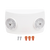 Luz de Emergencia Dual LED ultra compacta/150 lúmenes/Luz fría/Batería de Respaldo Incluida/Botón de test.