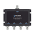 Divisor de potencia de 4 vías para la distribución de señal a dos antenas de servicio | 6 dB de pérdida por puerto | Conectores F hembra