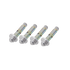 Kit de 4 Piezas de Taquete Tipo Barrenancla con Tornillo de 3/8" X 3" con Taquete de 1/2".