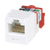 Conector Jack RJ45 Estilo T, Mini-Com, Categoría 5e, de 8 posiciones y 8 cables, Color Blanco