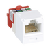 Conector Jack RJ45 Estilo T, Mini-Com, Categoría 5e, de 8 posiciones y 8 cables, Color Blanco