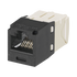 Conector Jack RJ45 Estilo TG, Mini-Com, Categoría 6, de 8 posiciones y 8 cables, Color Negro
