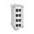 Panel de Parcheo Modular para Fibra Óptica, de Instalación en Riel DIN Estándar de 35mm, 8 Puertos Mini-Com, Color Gris