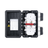 Caja de Distribución de Fibra Óptica, Hasta 96 Empalmes, Exterior IP65, Color Negro