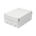 Caja de derivación de PVC Auto-extinguible con 12 entradas, tapa atornillada, 240x190x90 MM, Para Exterior (IP55)