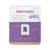 Memoria microSD / Clase 10 de 64 GB / Especializada Para Videovigilancia / Compatibles con cámaras HIKVISION