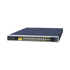 Switch PoE Industrial Capa 3, Con 24 Puertos PoE Gigabit  802.3af/at, 4 Puertos SFP Compartidos 100 / 1000X, Soporta temperaturas extremas de -40 ~ 75°C