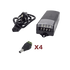 Kit con fuente EPCOM con salida de 12 Vcd a 5 Amper con 4 salidas / Incluye conectores JR52