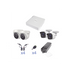 KIT TurboHD 720p / DVR 4 Canales / 2 Cámaras Bala (exterior 2.8 mm) / 2 Cámaras Eyeball (interior 2.8 mm) / Transceptores / Conectores / Fuente de Poder Profesional