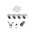 KIT TurboHD 720p / DVR 4 Canales / 4 Cámaras Eyeball 92° visión (exterior) / Transceptores / Conectores / Fuente de Poder Profesional