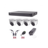 KIT TurboHD 1080p / DVR 4 Canales / 4 Cámaras Eyeball (exterior 2.8 mm) / Transceptores / Conectores / Fuente de Poder Profesional