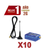 KIt de 10 Comunicadores de Alarma MINI012G con Antena 2G / Incluyen 1 Año de Cobertura / Aplicación Gratuita / Cero Configuración / Compatible Honeywell/DSC/CROW/PIMA