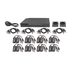 Kit de 16 canales para transmisión de ALIMENTACION ( de 36 Vcd a 12 Vcd) y video (HD-TVI) a distancias de hasta 250 m.