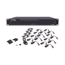 150 metros en 4K , 200 metros en 5MP , VIDEO+PODER / 16 Canales / TODO INCLUIDO PARA RACK /  Para transmisión de alimentación ( de 36 Vcd a 12 Vcd) y video (HD-TVI) / 4K / SIN RUIDO / INSTALACIÓN LIMPIA