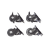 Juego de 4 Ruedas para Gabinetes Linkedpro Terminación R2 (2 con freno, 2 libres).