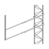 Brazo tipo "F" para tramos STZ-30G, galvanizado por inmersión en caliente.