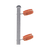 Aislador de color Naranja para postes de esquina de alta Resistencia con Anti UV de uso en cercos eléctricos