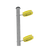 Aislador de color Amarillo  para postes de esquina de alta Resistencia con Anti UV de uso en cercos eléctricos
