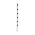 Poste con 6 Aisladores de PASO  para Cerca Electrificada. Tubo Galva. de 1.4m, cal. 18 de 1" Diam. (Sin pintar).