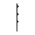 Poste de Paso Negro de 0.75m para Cerca Electrificada. Tubo Galvanizado cal. 18 de 1