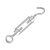 Tensor de zinc gancho-argolla 1/4