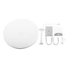 Antena Direccional con Frecuencia Extendida / 4.8 - 6.5 GHz / 28 dBi /  Jumper incluido con conector  SMA-Macho Inverso / Polaridad en 90º y 45º / Montaje incluido para torre o mástil